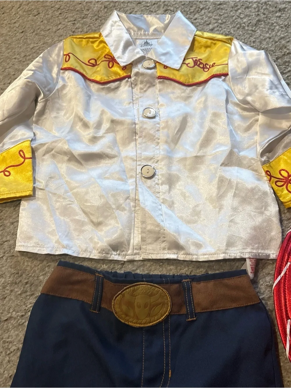 Disney Store Jessie Costume 18-24 mos W/ Hat Braid Toy Story Cow Girl Halloween